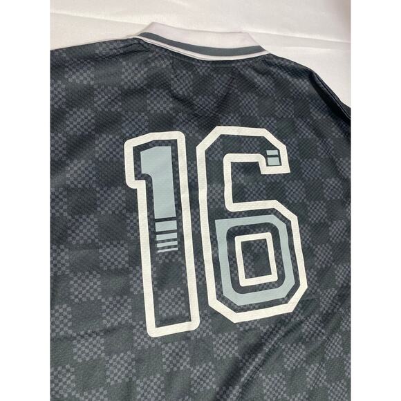 SAINTS STUDIO Men’s Soccer Jersey Polo Size Small Black White #16 on Back - Picture 13 of 13